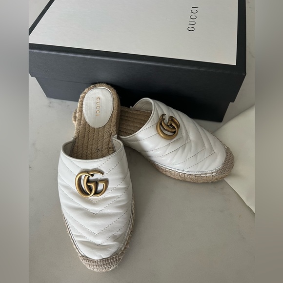 Gucci White Marmont Espadrilles - Picture 4 of 6